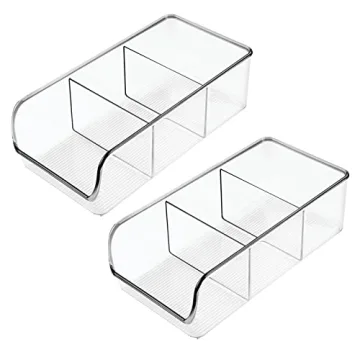 mDesign Food Storage Bin - Clear Organizer for Kitchen