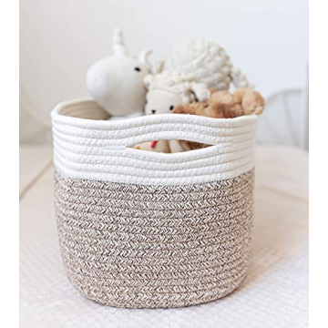 OrganiHaus Woven Cotton Rope Storage Baskets Set of 3