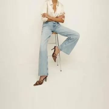 Chic Dsevht Leopard Print Mule Heels for Style and Comfort