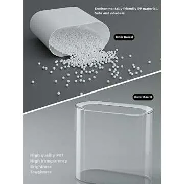 IEEK Small Waste Basket Slim Trash Can 3.2 Gallon/12L Clear and White Garbage Can Rectangle Plastic Wastebaskets Container Bin for Narrow Spaces Office,Bathroom, Bedroom,Kitchen,Living Room,Study