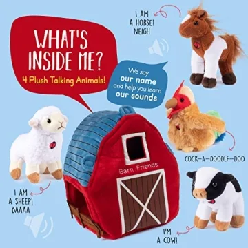 Plush Talking Plush Farm Animals Set for Toddlers