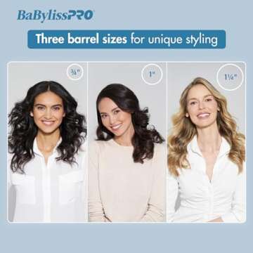 BaBylissPRO Nano Titanium 1 inch Curling Iron for Loose Curls & Beach Waves, Marcel Professional Hair Curler for All Hair Types