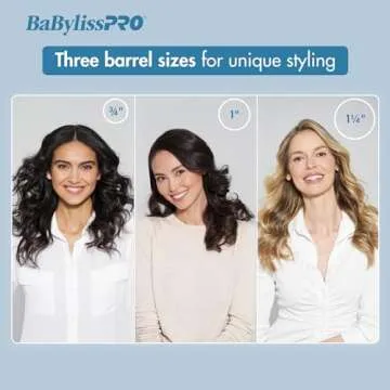 BaBylissPRO Nano Titanium 1 inch Curling Iron for Loose Curls & Beach Waves, Marcel Professional Hair Curler for All Hair Types