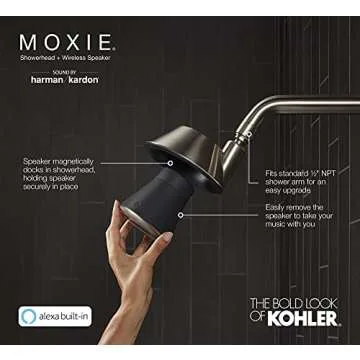 KOHLER Moxie Showerhead with Bluetooth Speaker