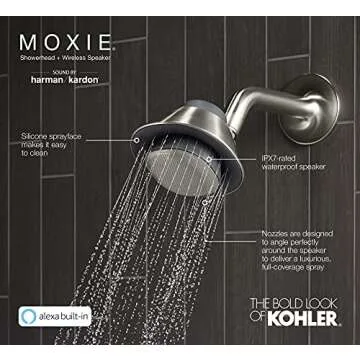 KOHLER Moxie Showerhead with Bluetooth Speaker