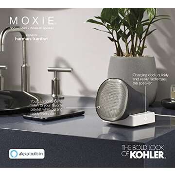 KOHLER Moxie Showerhead with Bluetooth Speaker