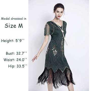 JICAGOM Flapper Dresses 1920s Gatsby Roaring 20s Great 1920 Dress for Women Green
