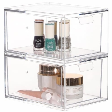 Cq Stackable Acrylic Storage Drawers for Home Organization