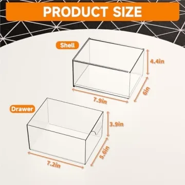 Cq Stackable Acrylic Storage Drawers for Home Organization