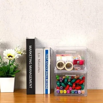 Cq Stackable Acrylic Storage Drawers for Home Organization