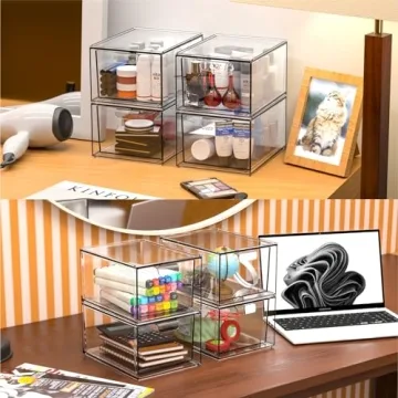 Cq Stackable Acrylic Storage Drawers for Home Organization