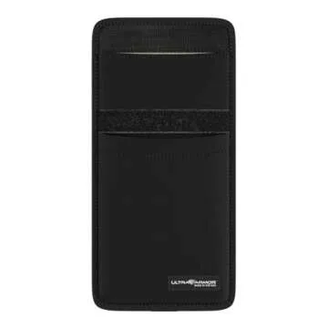 DefenderShield Cell Phone Faraday Bag & EMP Attack Shield - Complete Wireless Signal Blocking Data Security and Privacy Protection Pouch - Military-Grade Anti-Hacking from 0-90 GHz Black