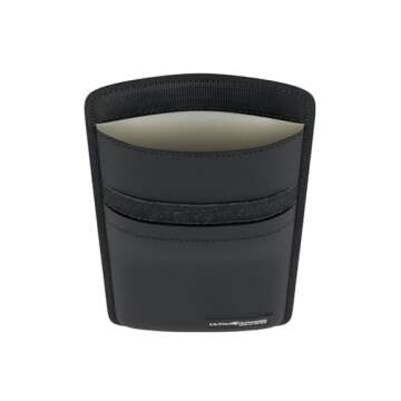 DefenderShield Cell Phone Faraday Bag & EMP Attack Shield - Complete Wireless Signal Blocking Data Security and Privacy Protection Pouch - Military-Grade Anti-Hacking from 0-90 GHz Black