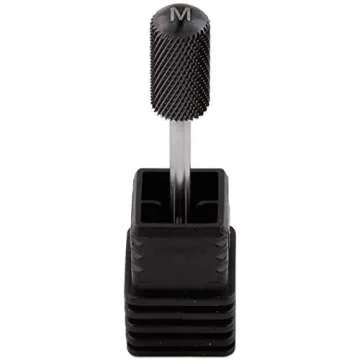 USA Pana DLC 3/32" Safety Nail Carbide - Smooth Round Top Large Barrel Head for Electric Dremel Drill Machine (Black, Medium Grit)