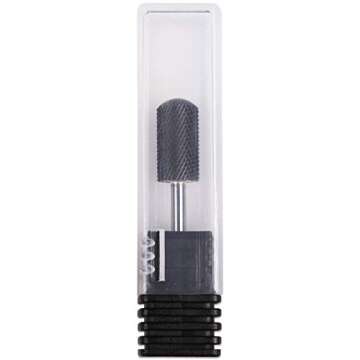 USA Pana DLC 3/32" Safety Nail Carbide - Smooth Round Top Large Barrel Head for Electric Dremel Drill Machine (Black, Medium Grit)