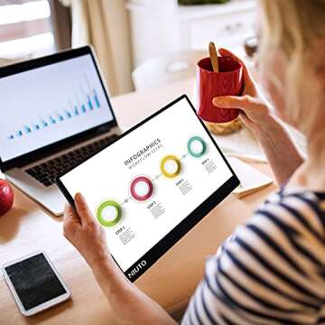 4K Portable Touch Monitor Travel Screen Second Touchscreen Extender UHD USB C Computer Gaming for Laptop 14.0 Inch 3840 X 2160 IPS Compatible with Mac,MacBook,Nintendo Switch