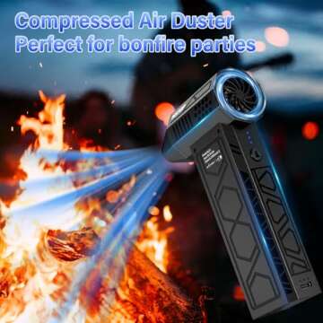 HSTOP Electric Air Duster with Flashlight – Powerful & Versatile