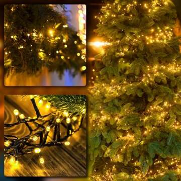 Selarlyt 2 Pack Solar String Lights for Outside, 72FT 200 LED Solar Christmas Lights Outdoor with 8 Lighting Modes, IP65 Waterproof Solar String Lights Outdoor for Garden Party Tree Decor,Warm White