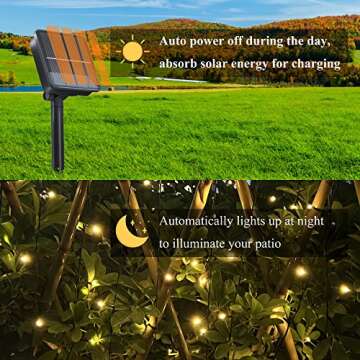 Selarlyt 2 Pack Solar String Lights for Outside, 72FT 200 LED Solar Christmas Lights Outdoor with 8 Lighting Modes, IP65 Waterproof Solar String Lights Outdoor for Garden Party Tree Decor,Warm White