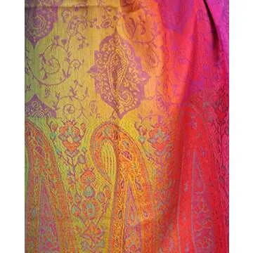 Elegant Colorful Paisley Pashmina Scarf by NYFASHION101