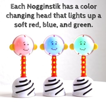 SmartNoggin NogginStik Light-up Rattle Sensory Toy Babies