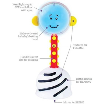 SmartNoggin NogginStik Light-up Rattle Sensory Toy Babies