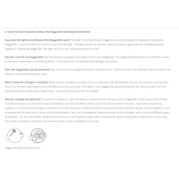 SmartNoggin NogginStik Light-up Rattle Sensory Toy Babies