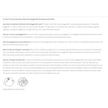 SmartNoggin NogginStik Light-up Rattle Sensory Toy Babies