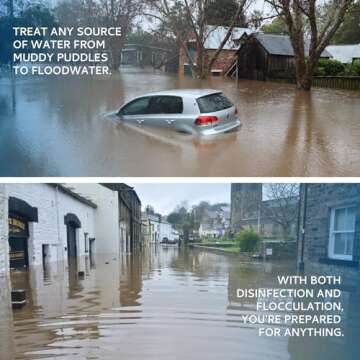 P&G Purifier of Water Portable Water Purifier Packets. Emergency Water Filter Purification Powder Packs for Camping, Hiking, Backpacking, Hunting, and Traveling. (12 Packets)