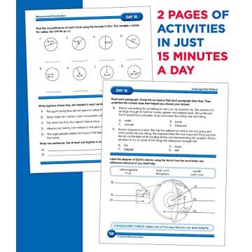 Summer Bridge Activities 6th to 7th Grade Workbooks All Subjects, Middle School Books With Math, Reading Comprehension, Science, Fitness, Social Studies, Writing Practice, and Flash Cards