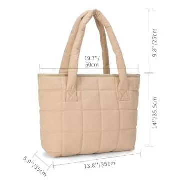 Versatile Puffer Tote Bag for Stylish Women