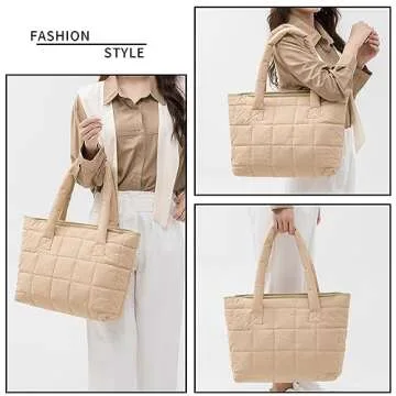 Versatile Puffer Tote Bag for Stylish Women