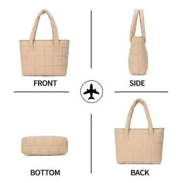 Versatile Puffer Tote Bag for Stylish Women