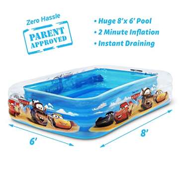 Disney Pixar Inflatable Pool for Family Fun Outdoors