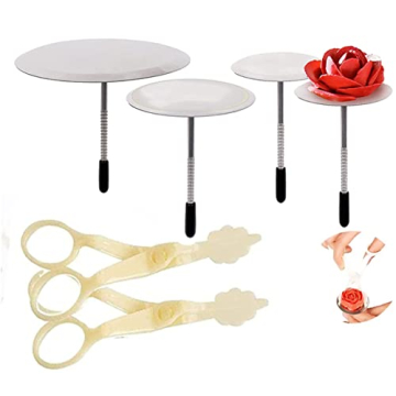 Cake Flower Nail Lifters Set - Stainless-Steel Baking Tools,6 Pcs,Icing Flowers Decoration