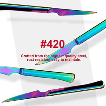 Culterman Ultra-Sharp 6-Piece Rainbow Steak Knife Set