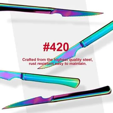 Culterman Ultra-Sharp 6-Piece Rainbow Steak Knife Set