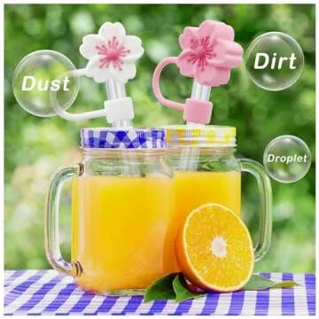 Straw Cover Cap for Stanley Cup,Silicone Straw Topper 10 mm 0.4 in Reusable Straw Tips Lids,Straw Tip Covers for Stanley Cups Accessories