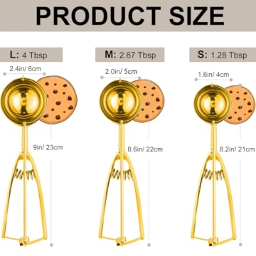 JUNADAEL J Cookie Scoop Set for Perfect Baking Sizes