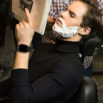 NUKELOLO Sport Band Compatible for Apple Watch Band 45mm 44mm 42mm 41mm 40mm 38mm with Screen Protector Case, Men Women Soft Silicone Strap for iWatch Series 10 9 8 7 6 5 4 3 2 1 SE(44mm-Black)