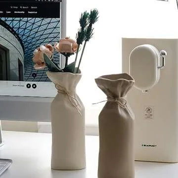 Rustic Farmhouse Vase with Jute Accents - Perfect for Floral Arrangements