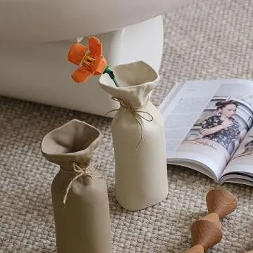 Decorative Flowers Vases with Hemp Rope for Stunning Decor