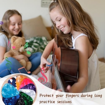 21 Pack Guitar Picks with Organizer Storage Box, 3 Different Thickness Colorful Celluloid Guitar Picks Plectrums for Acoustic Guitar, Electric Guitar, Bass, Ukulele