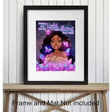 Inspirational African American Girls Wall Art for Teens