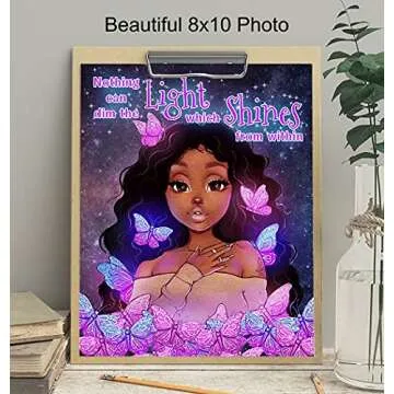 Inspirational African American Girls Wall Art for Teens