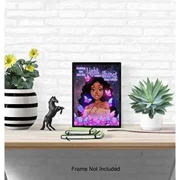 Inspirational African American Girls Wall Art for Teens
