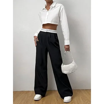 Stylish High Waist Wide Leg Pants for Women