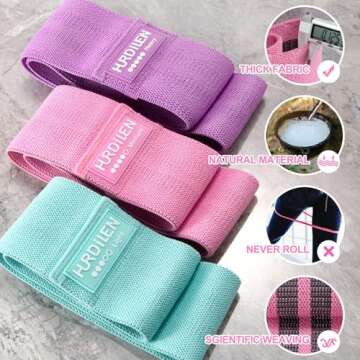 Resistance Bands for Working Out, Exercise Workout Bands for Women & Men, 3 Levels Elastic Stretch Bands for Exercise with Carry Bag for Physical Therapy, Home Fitness, Strength Training, Yoga