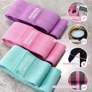 Resistance Bands for Working Out, Exercise Workout Bands for Women & Men, 3 Levels Elastic Stretch Bands for Exercise with Carry Bag for Physical Therapy, Home Fitness, Strength Training, Yoga