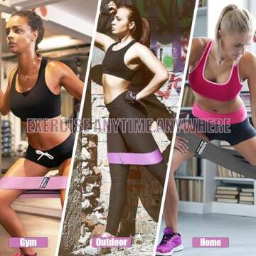 Resistance Bands for Working Out, Exercise Workout Bands for Women & Men, 3 Levels Elastic Stretch Bands for Exercise with Carry Bag for Physical Therapy, Home Fitness, Strength Training, Yoga